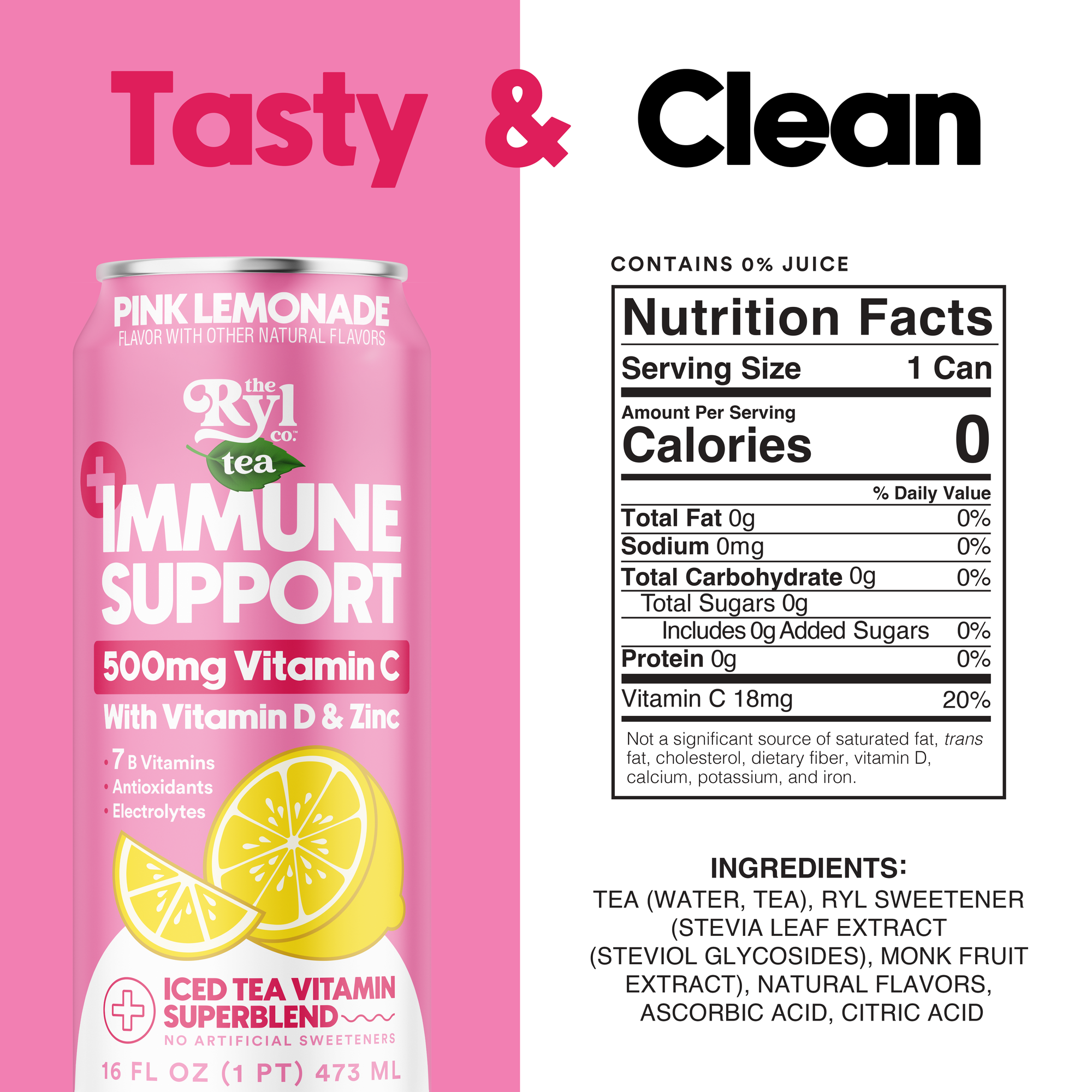 Immune Support Pink Lemonade 12 Pack