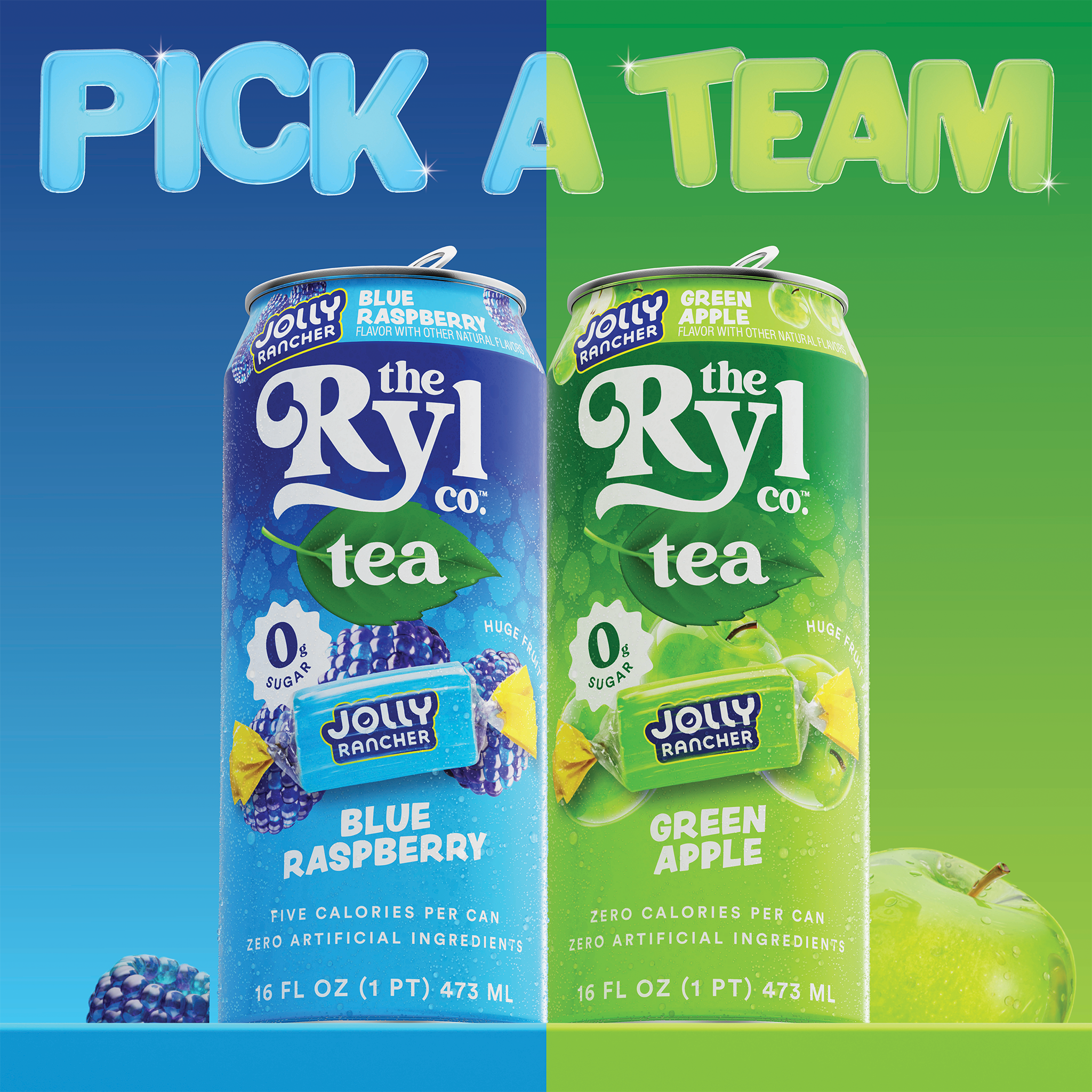 Jolly Rancher Ryl Iced Tea Variety Pack (Green Apple, Blue Raspberry)