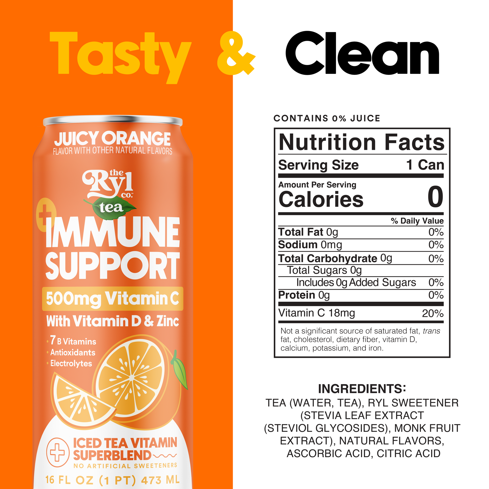 Immune Support Juicy Orange 12 Pack