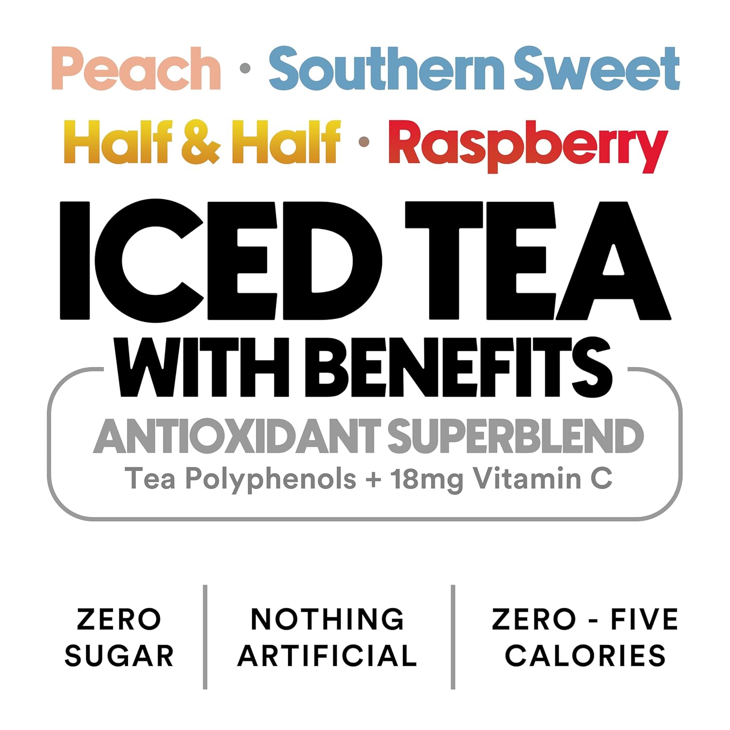 Ryl Variety Best Sellers Iced Tea (Half & Half / Raspberry / Peach / Sweet Tea)