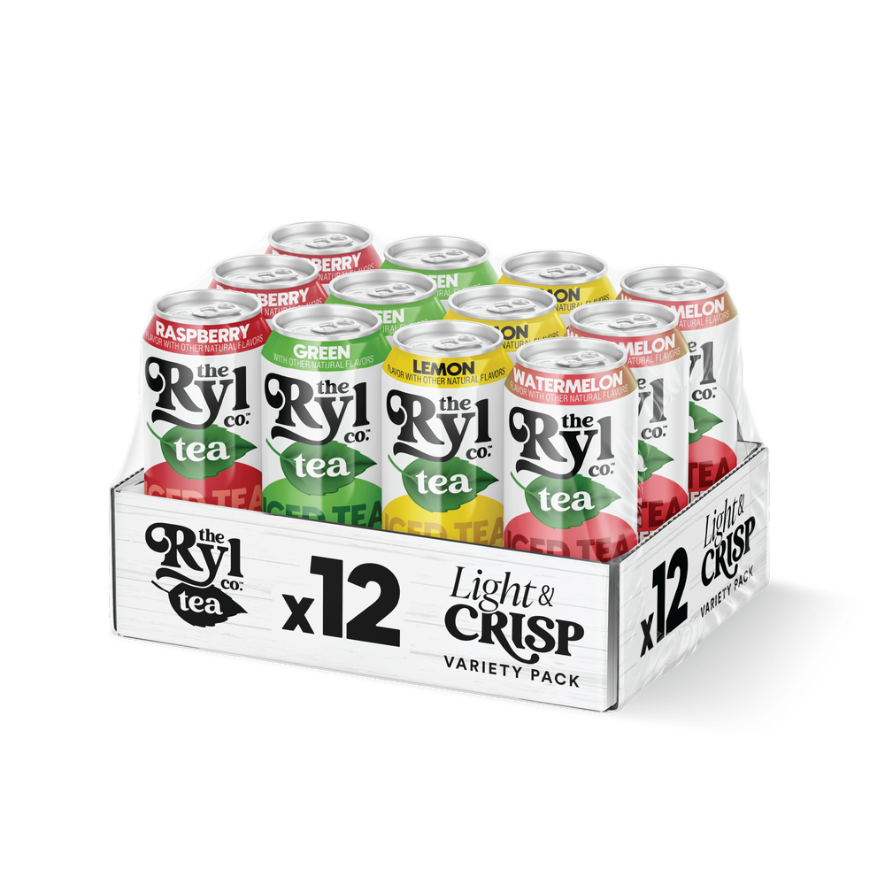 Ryl Light & Crisp Iced Tea Variety Pack ( Watermelon / Raspberry / Lemon / Green)