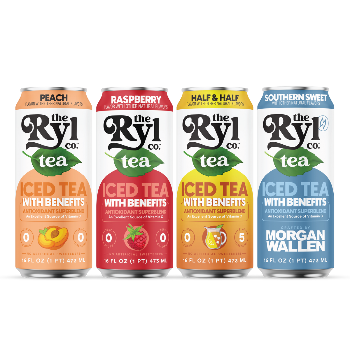Ryl Variety Best Sellers Iced Tea (Half & Half / Raspberry / Peach / Sweet Tea)