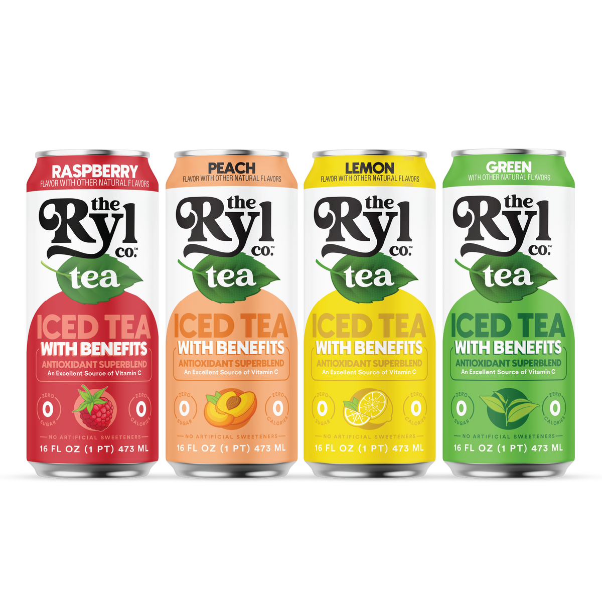 Ryl Variety Fruit Sampler Iced Tea (Peach, Raspberry, Lemon, Green Tea)