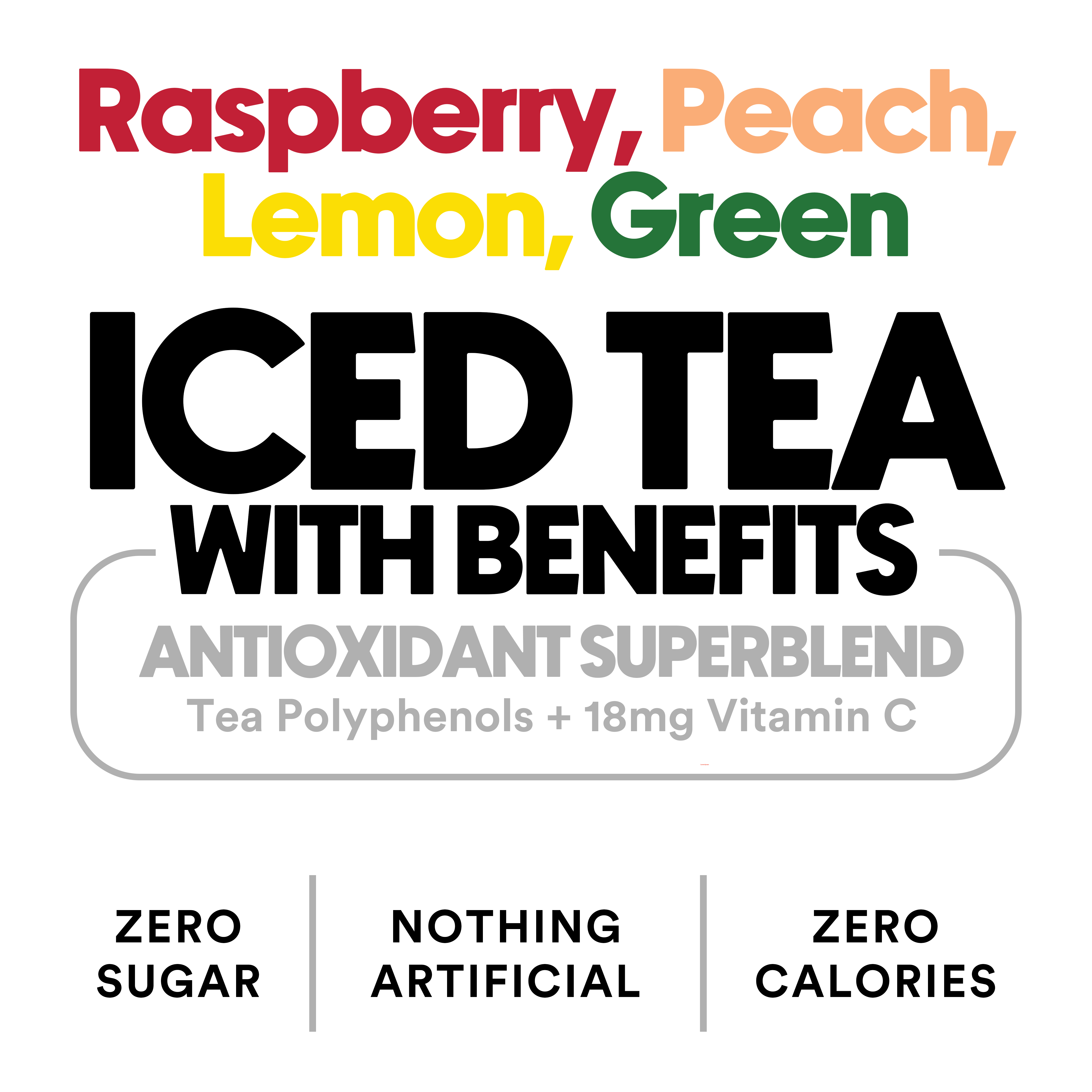Ryl Variety Fruit Sampler Iced Tea (Peach, Raspberry, Lemon, Green Tea)